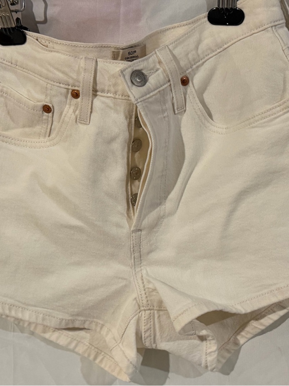 Levi's Cream 501® Original Denim Shorts